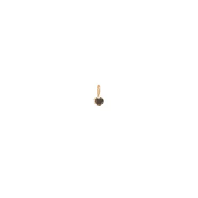 14k Black Diamond Charm Pendant