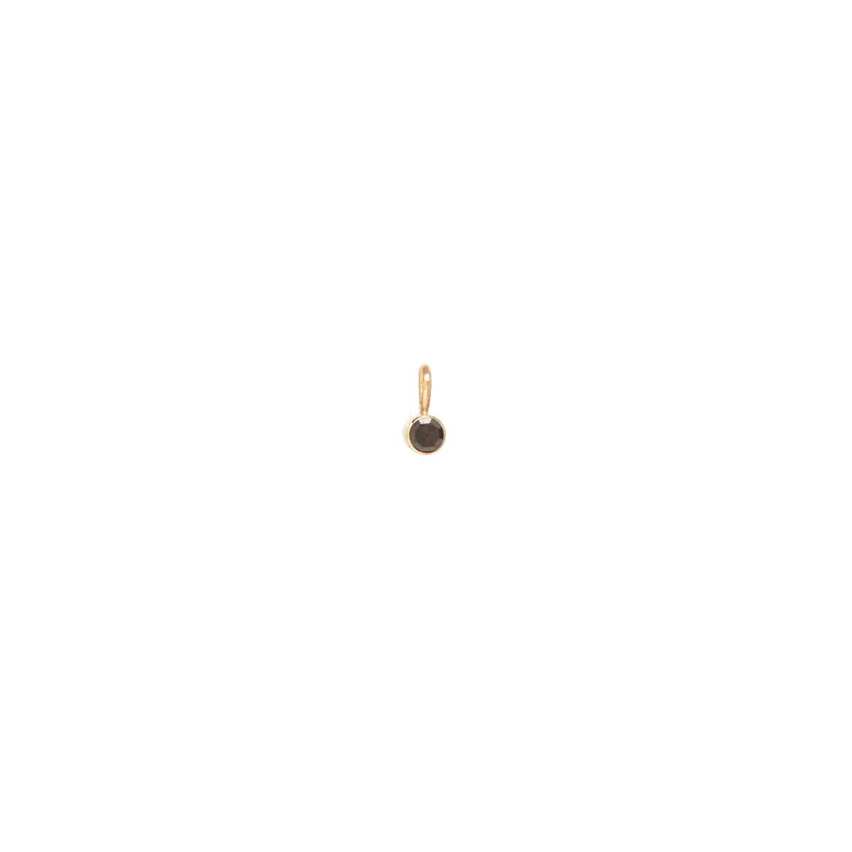 14k Black Diamond Charm Pendant