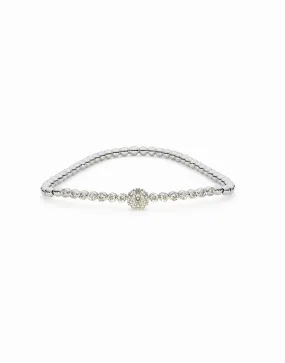 18K Yellow Gold Diamond Bangle W/ 0.75ct Channel Set Diamonds