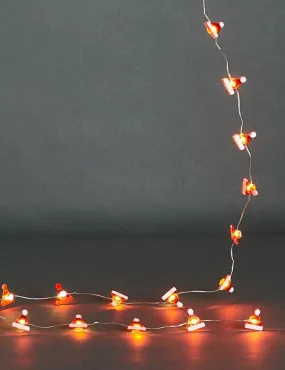 20 Santa Hat Battery String Lights