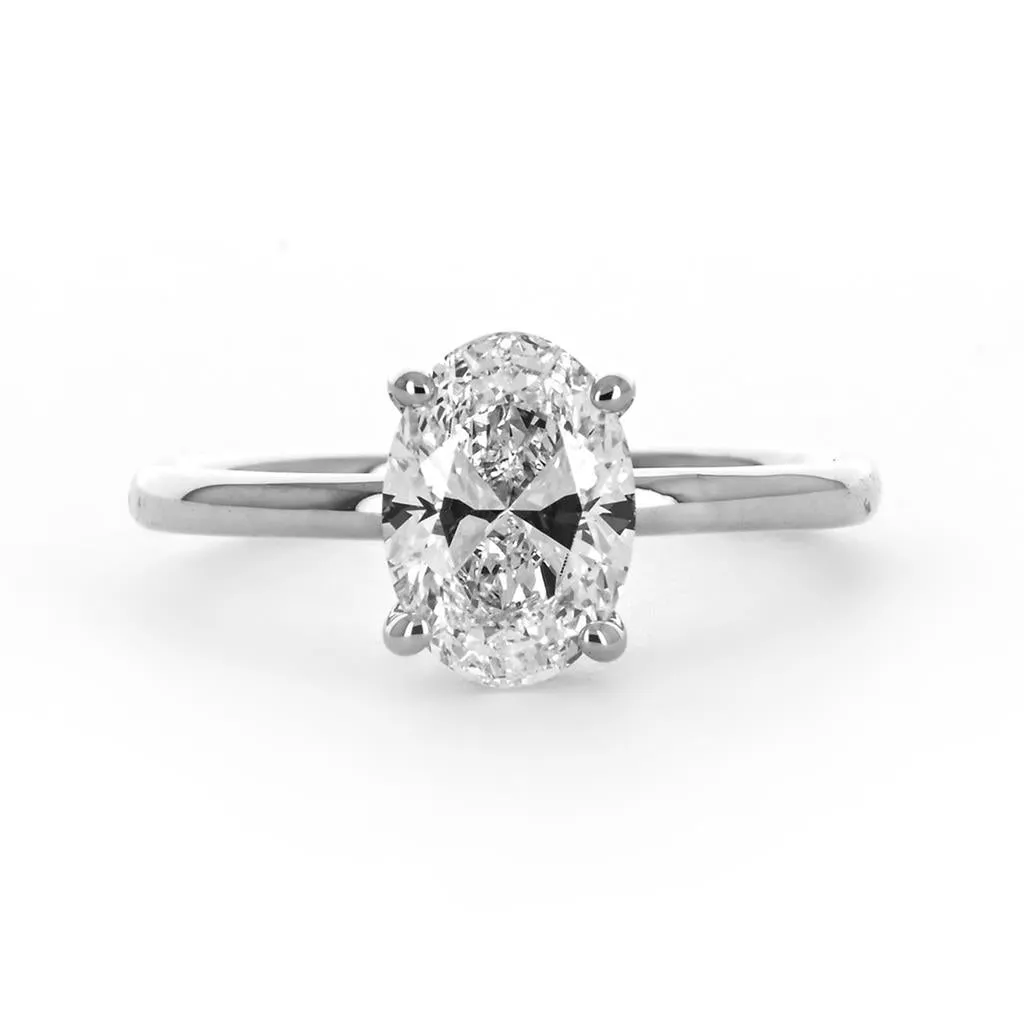 2.07ctw Oval Lab-Grown Diamond Engagement Ring, Signature Solitaire - 950 Platinum