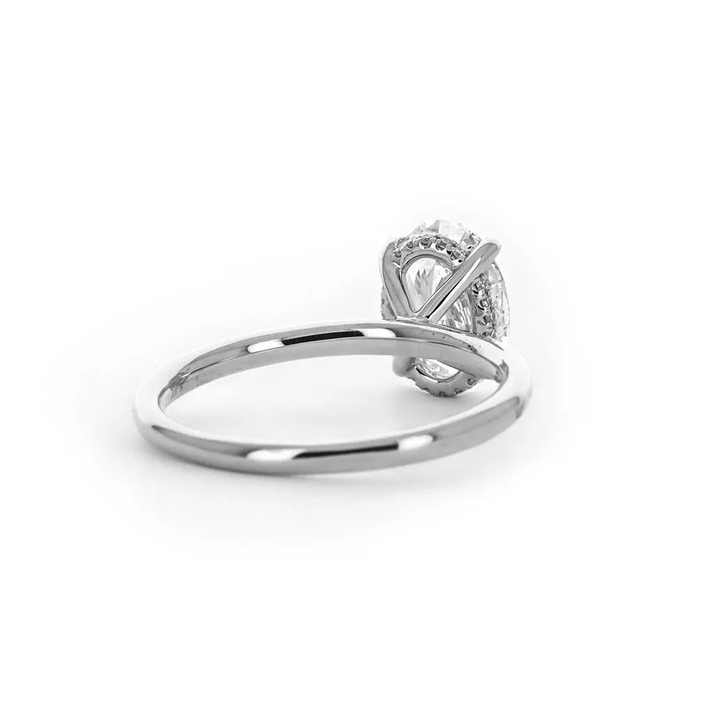 2.07ctw Oval Lab-Grown Diamond Engagement Ring, Signature Solitaire - 950 Platinum