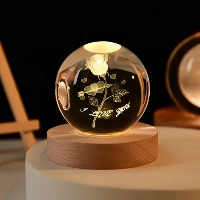 3D Night Crystal Ball