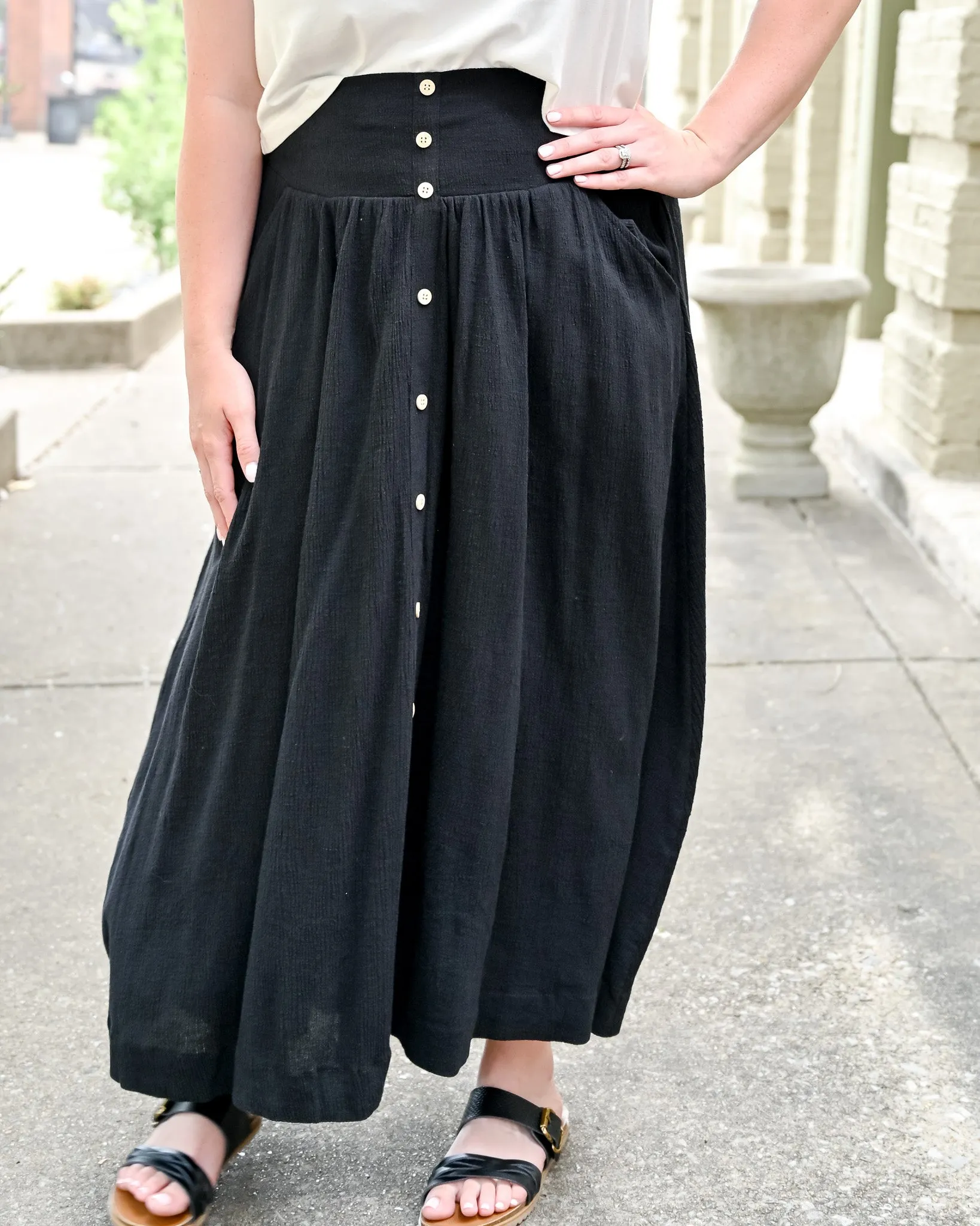 A Day in London Linen Maxi Skirt