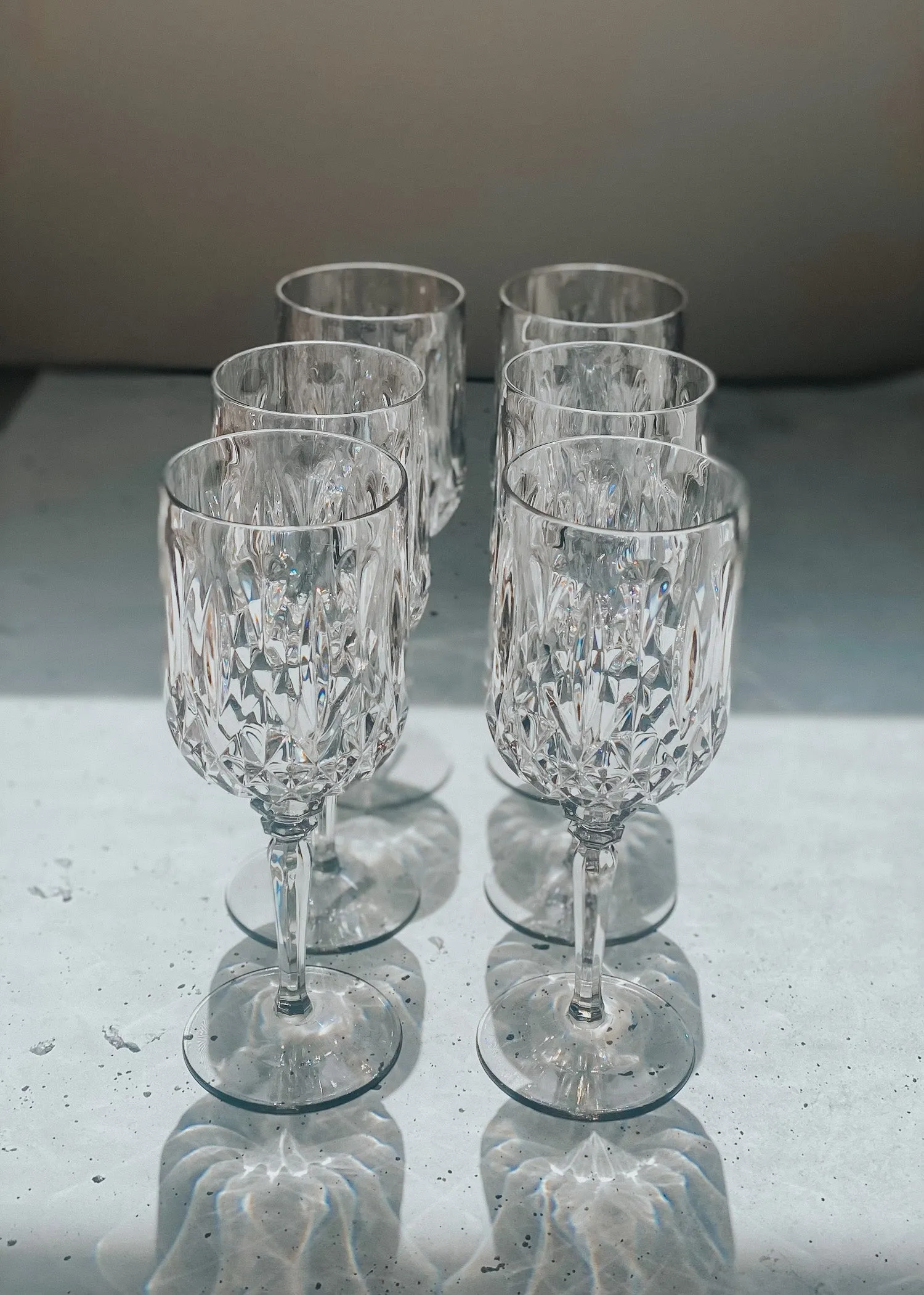 Acrylic Wine Glass Cloud - Set of 6