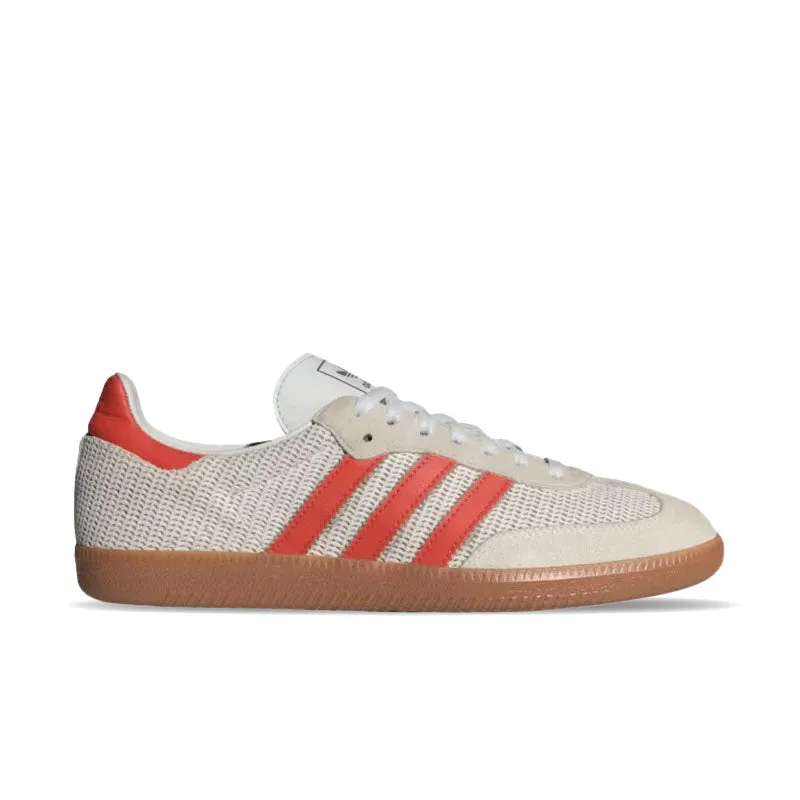 Adidas Samba OG Crystal White/Preloved Red/Gum M2 Fabric IG1380