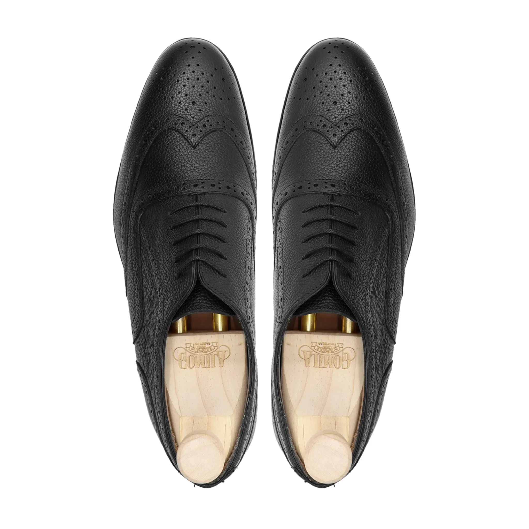 ALVADOR - BLACK PEBBLE GRAIN OXFORD