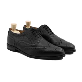 ALVADOR - BLACK PEBBLE GRAIN OXFORD