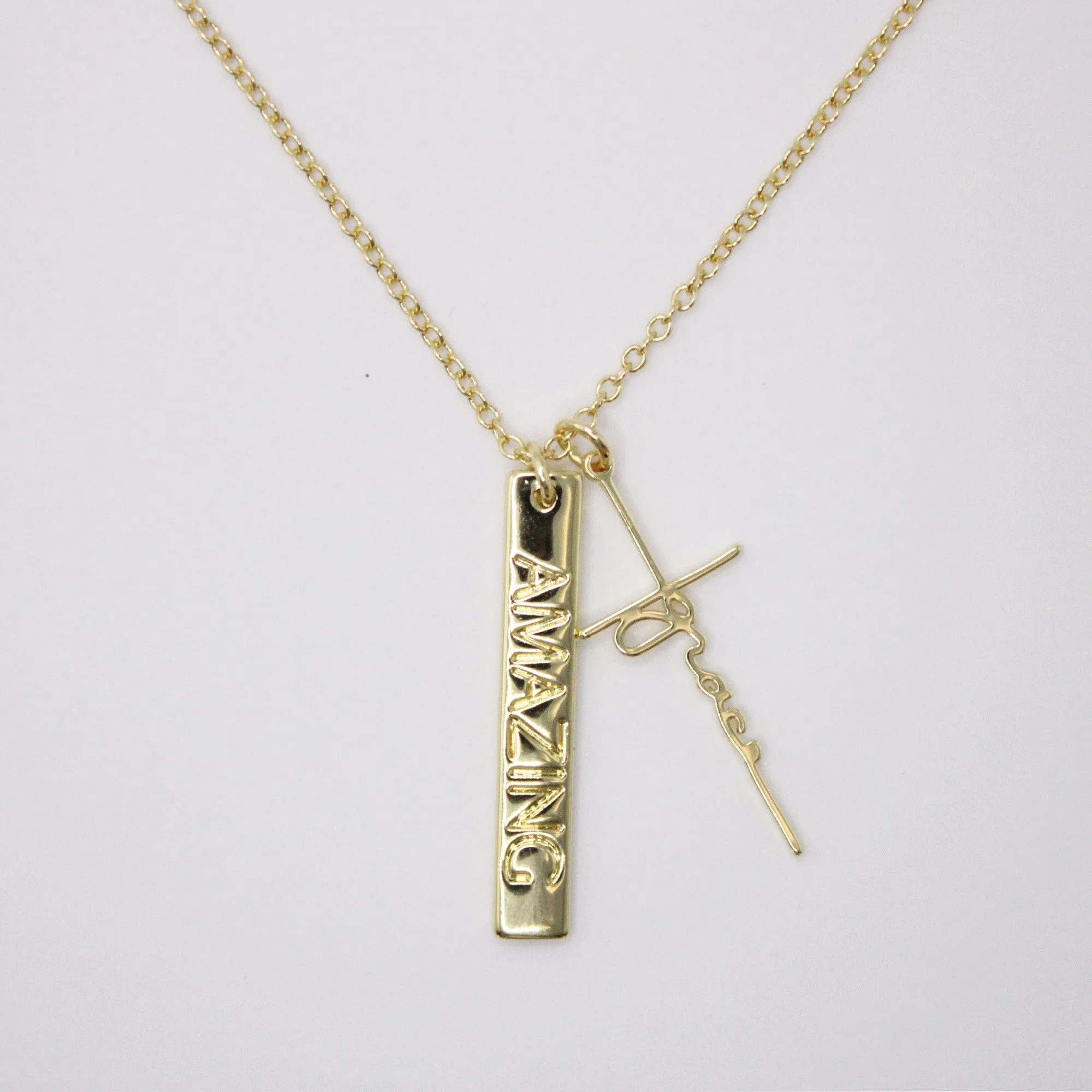 Amazing Grace Bar Necklace