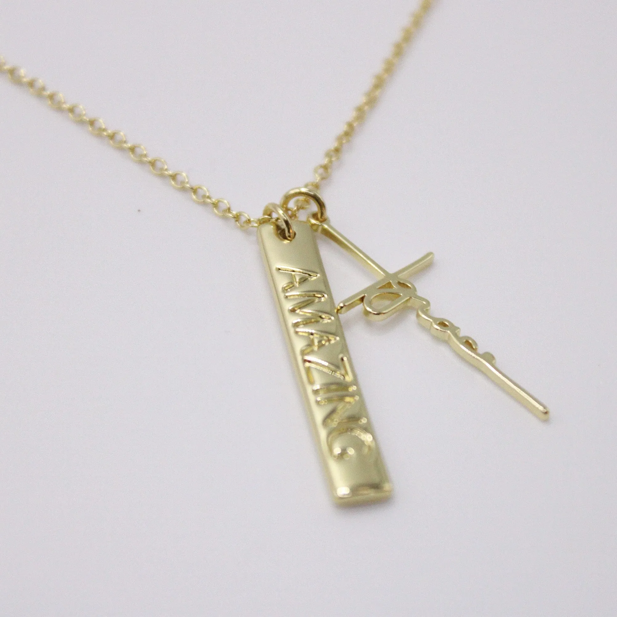 Amazing Grace Bar Necklace