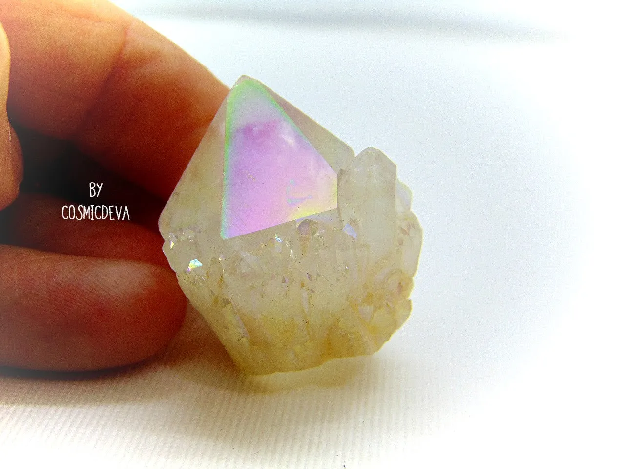 Angel Aura, Angel Aura Quartz Point, Aura Quartz, Iridescence Angel Aura Quartz