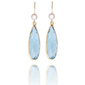 Aquamarine Crystal Earrings for Courage and Hope