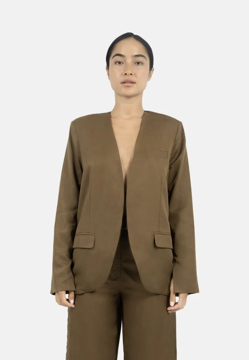 Auckland TENCEL Twill Blazer | Taupe