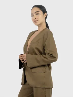 Auckland TENCEL Twill Blazer | Taupe