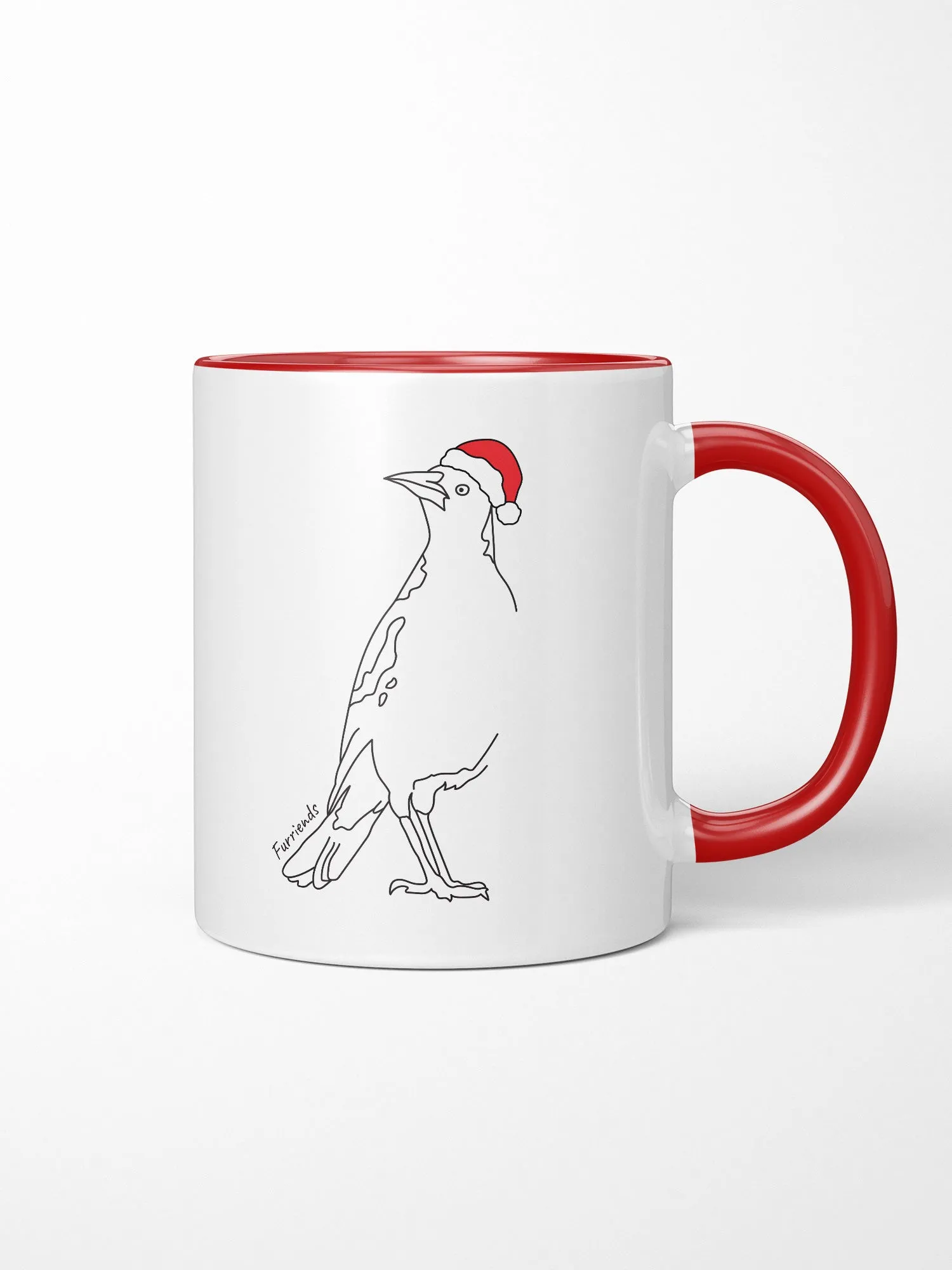 Australian Magpie - Christmas Edition Ceramic Mug