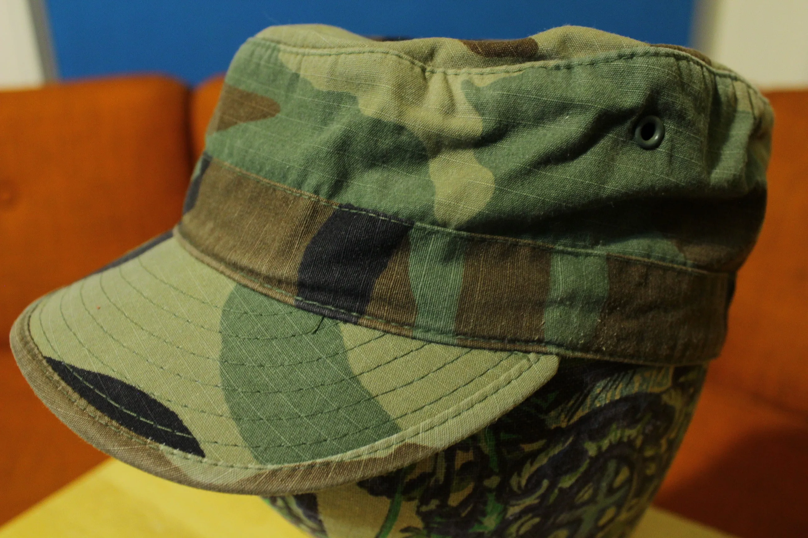 Authentic Army Military Woodland Camo Hot Weather Patrol Field Cap 7 1/8