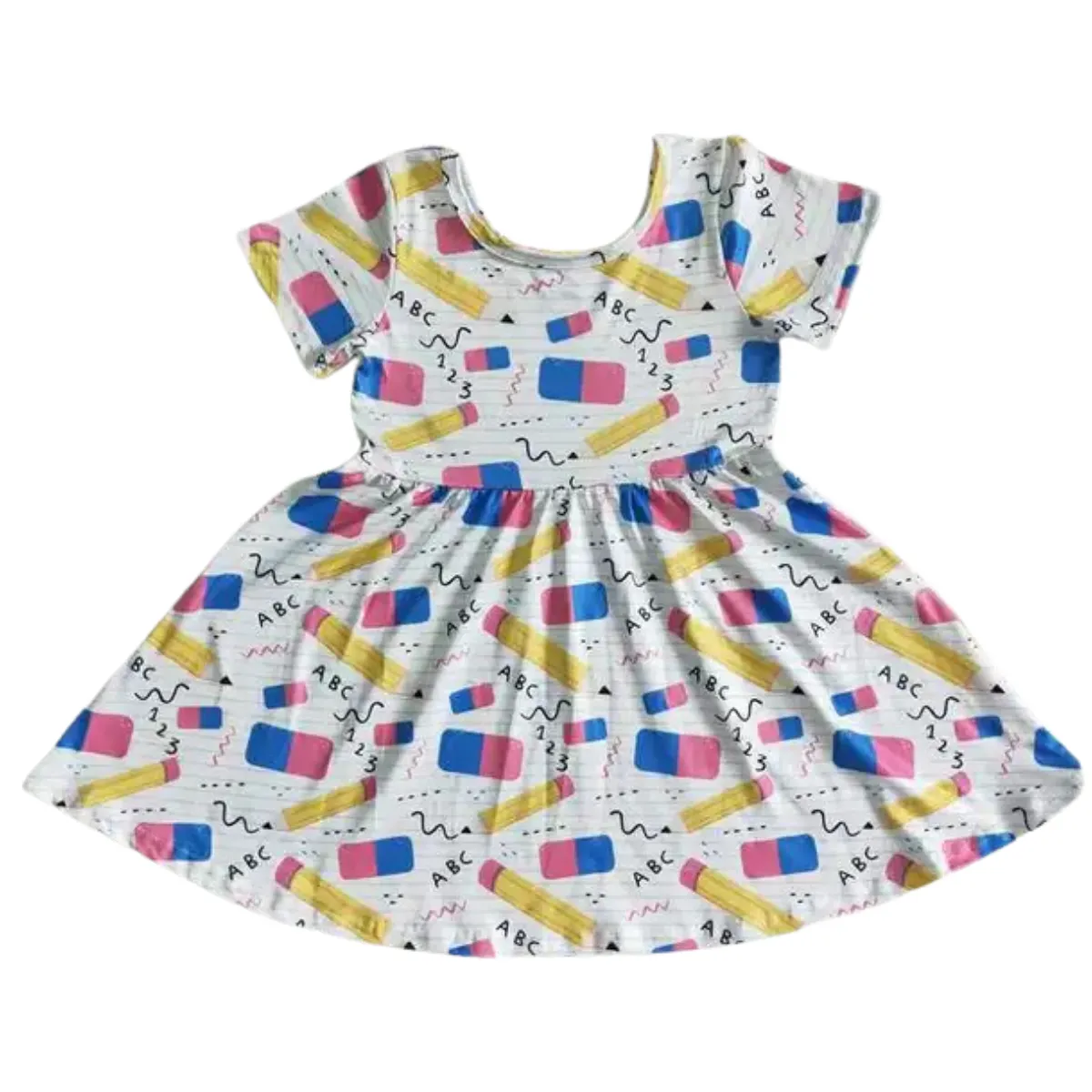 Back to School Dress ABC Twirly - Kids Clothing