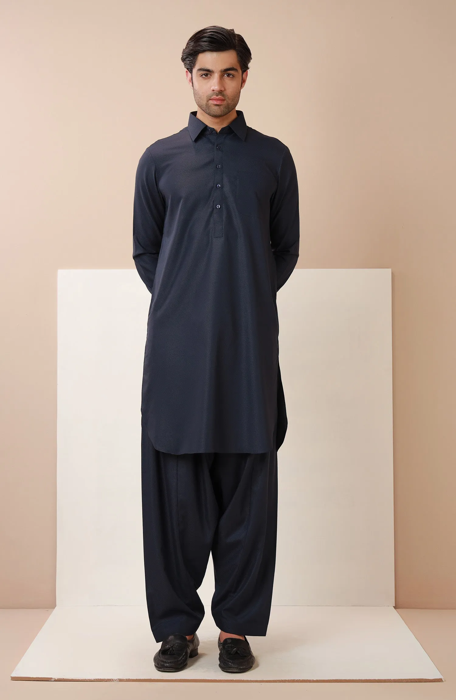 Basic Shirt Collar Shalwar Suit