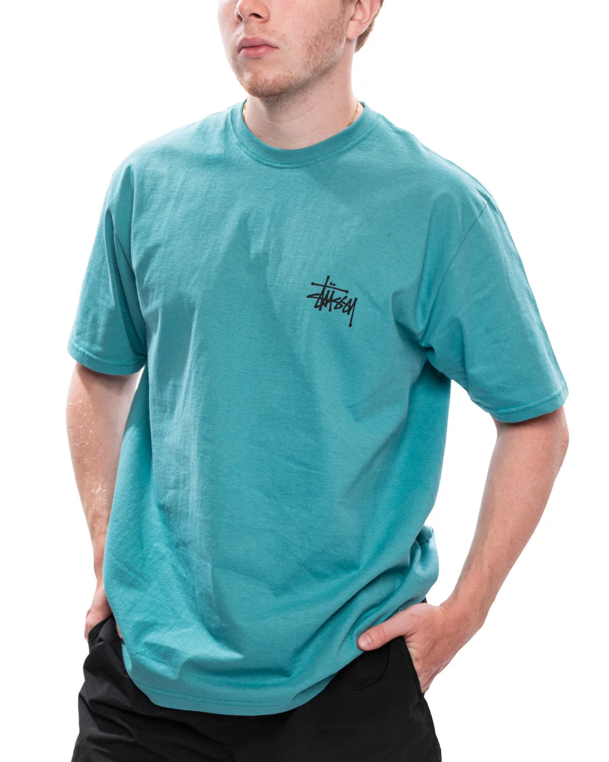 Basic Stussy Tee 'Ocean'