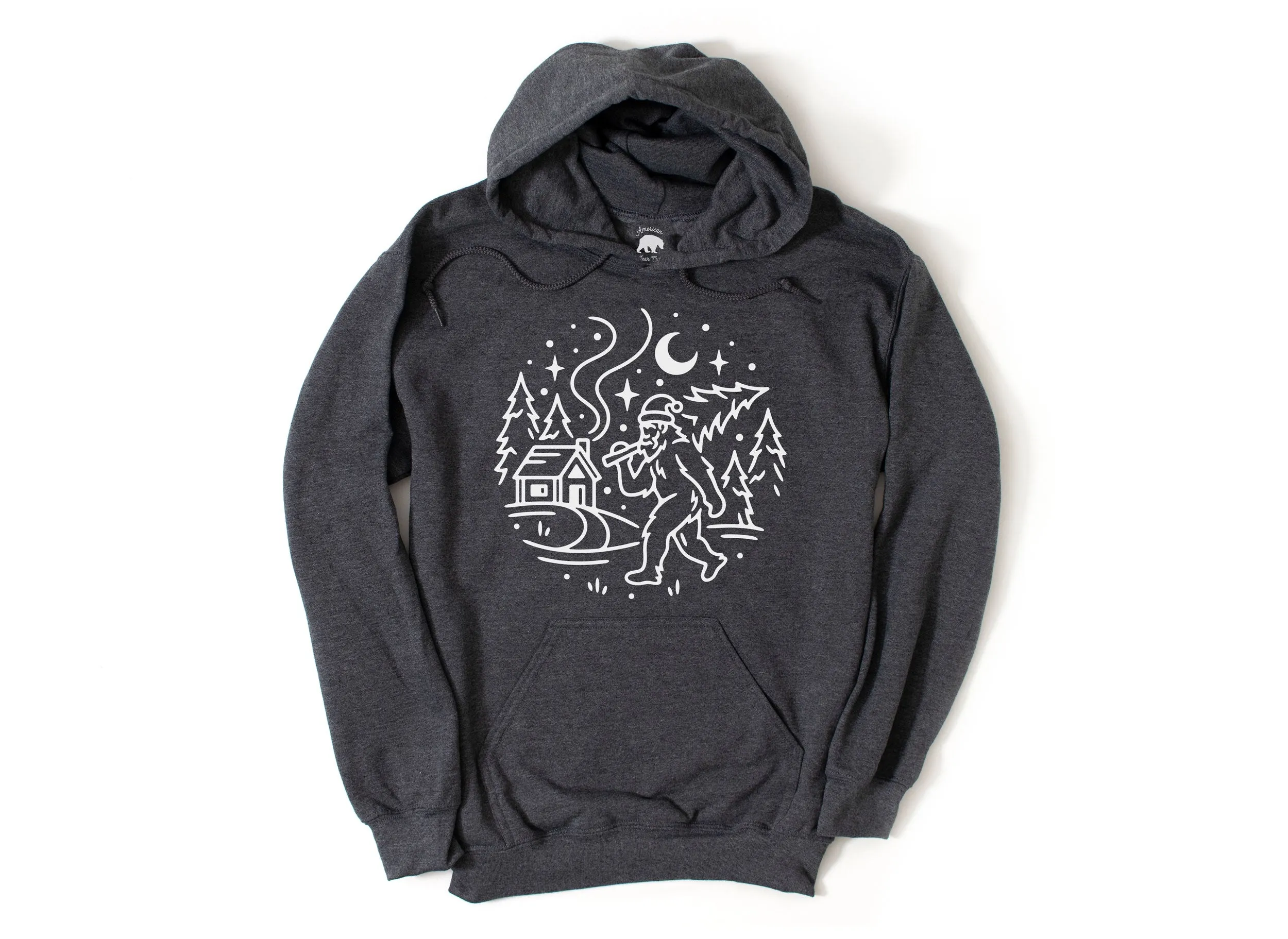 Bigfoot Winter Adult Hoodies - light or dark artwork