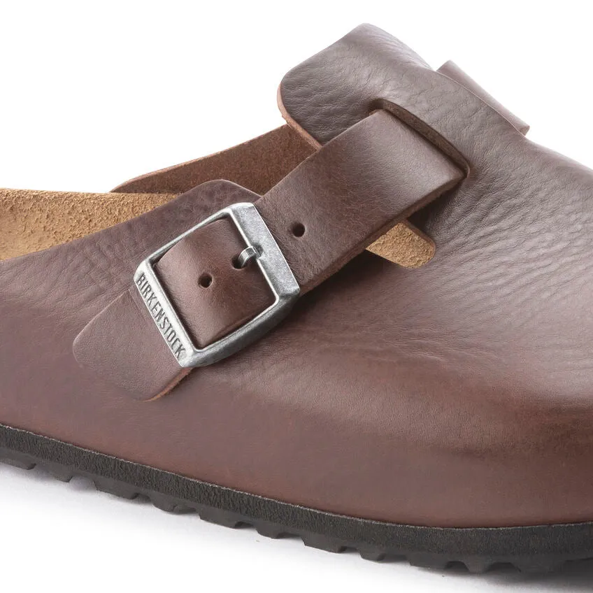 Birkenstock Men's Boston Grip Leather (Vintage Wood Roast - Regular Fit)