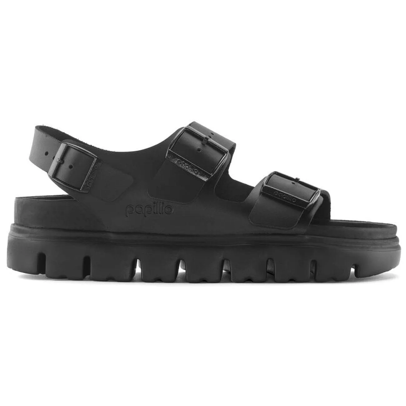 Birkenstock Seasonal, Milano Chunky Exquisite, Smooth Leather, Narrow, Black