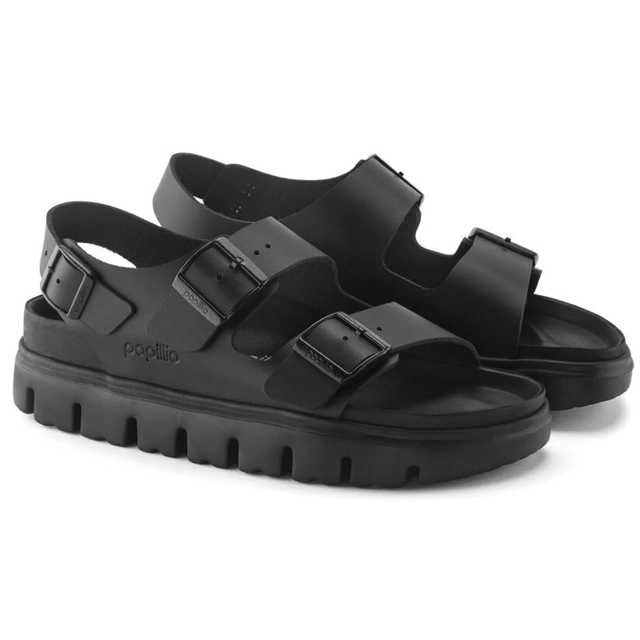 Birkenstock Seasonal, Milano Chunky Exquisite, Smooth Leather, Narrow, Black