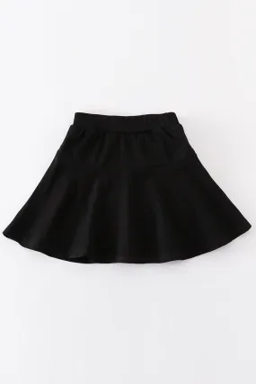 Black basic skort