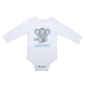 Blue Baby Elephant Unisex - Custom Name