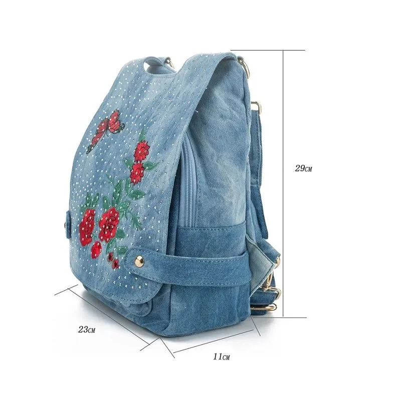 Blue Denim School 20 Litre Backpack Capacity 20 Litre