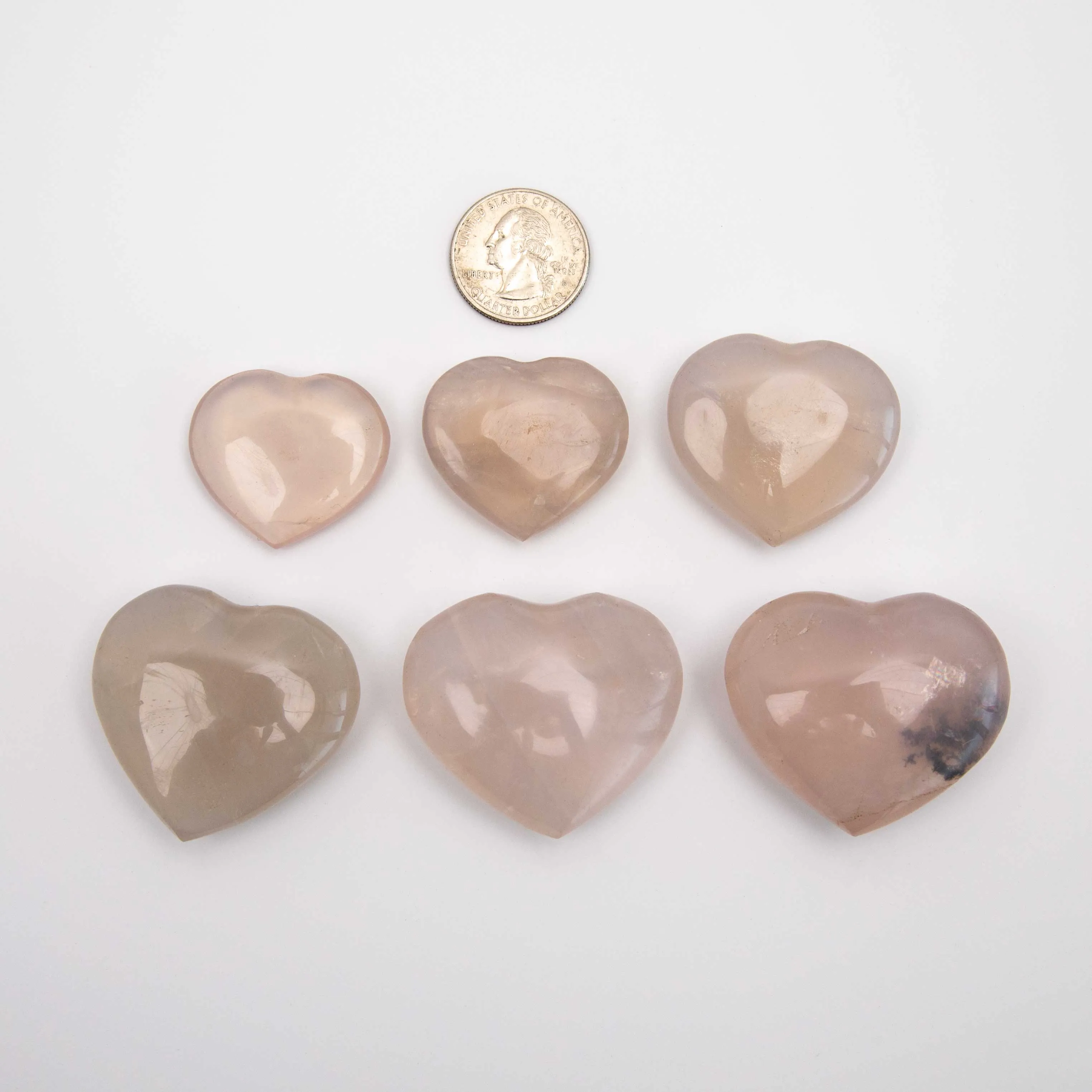 Blue Rose Quartz - Hearts