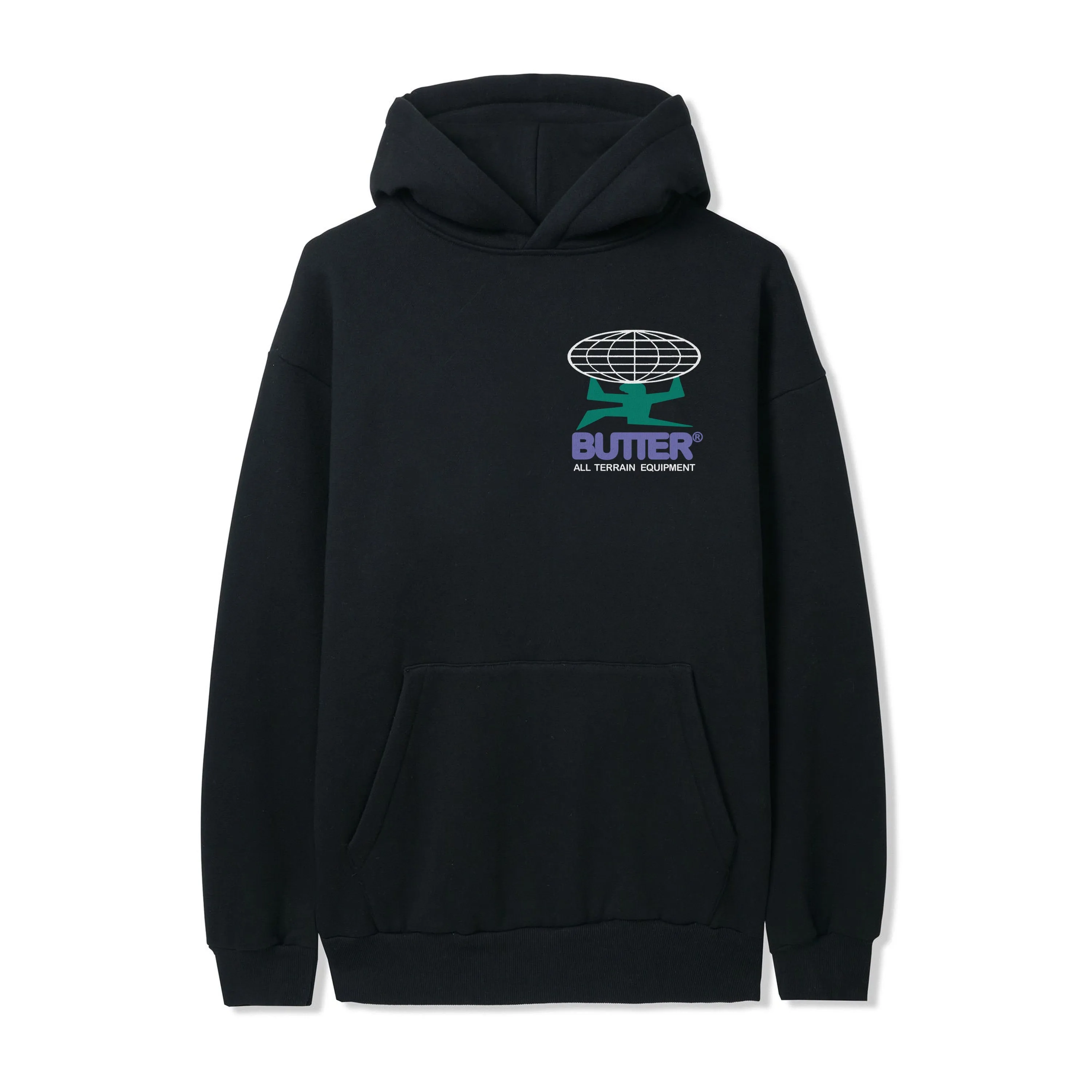 Butter Goods All Terrain Pullover Hooded Sweatshirt Black