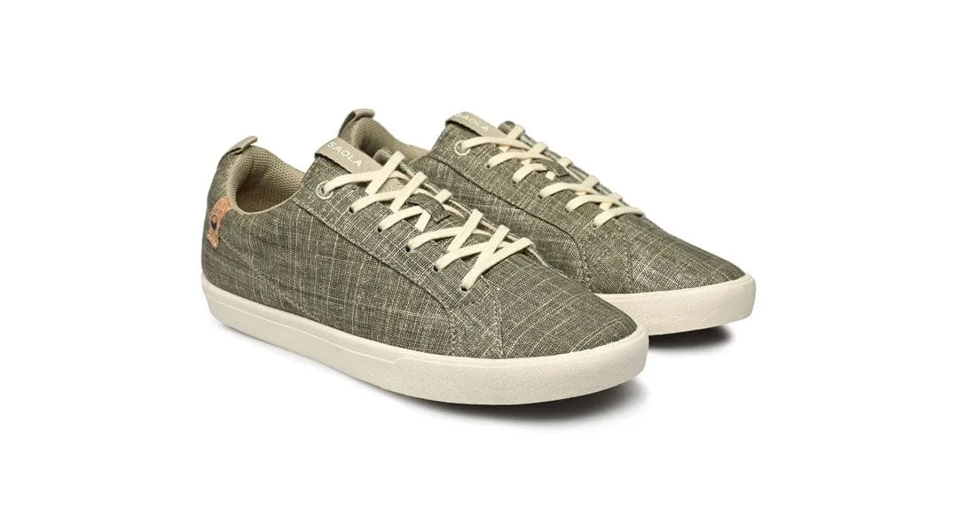 Cannon Women's Linen & Organic Cotton Sneakers | Olive