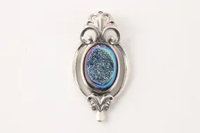 Carolyn Pollack 925 Silver 9.80tcw Blue Druzy (9.98g.)