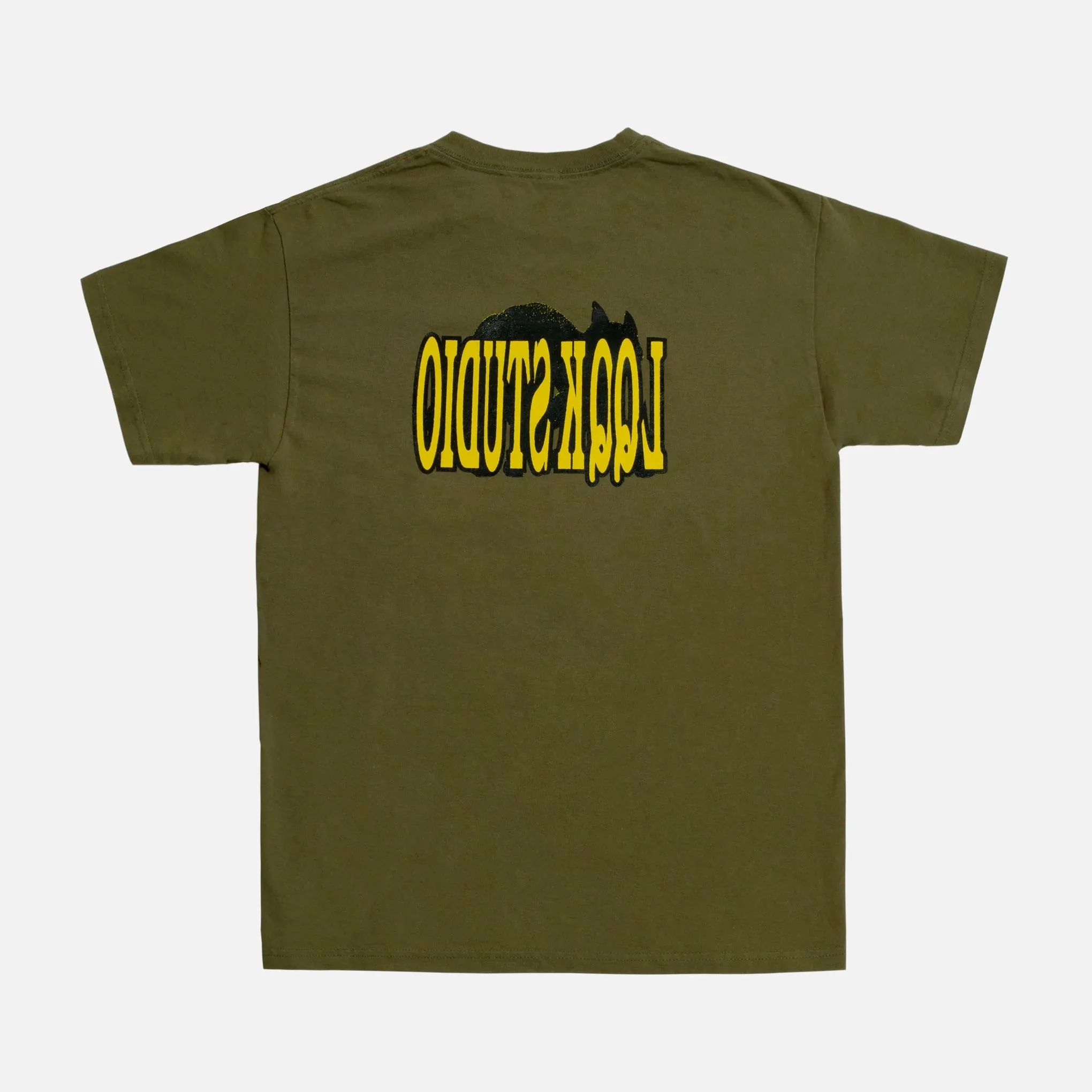 Cat T-shirt - Army Green