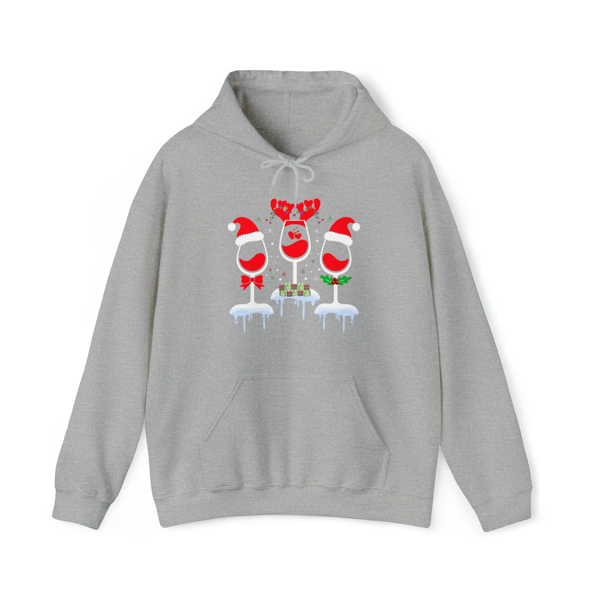 Christmas Wine Hooded Sweatshirt