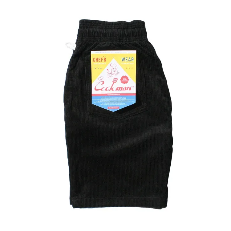 Cookman Chef Short Pants - Corduroy : Black