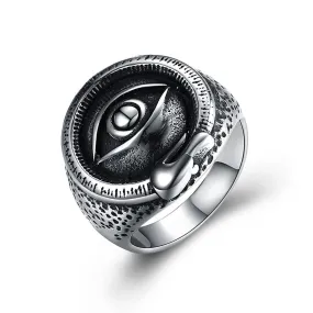 Cool Devil's Eye Design Stainless Steel Fashion Punk Ring