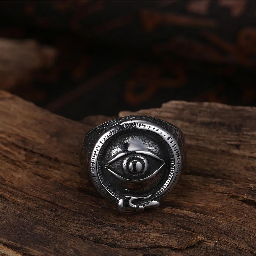 Cool Devil's Eye Design Stainless Steel Fashion Punk Ring