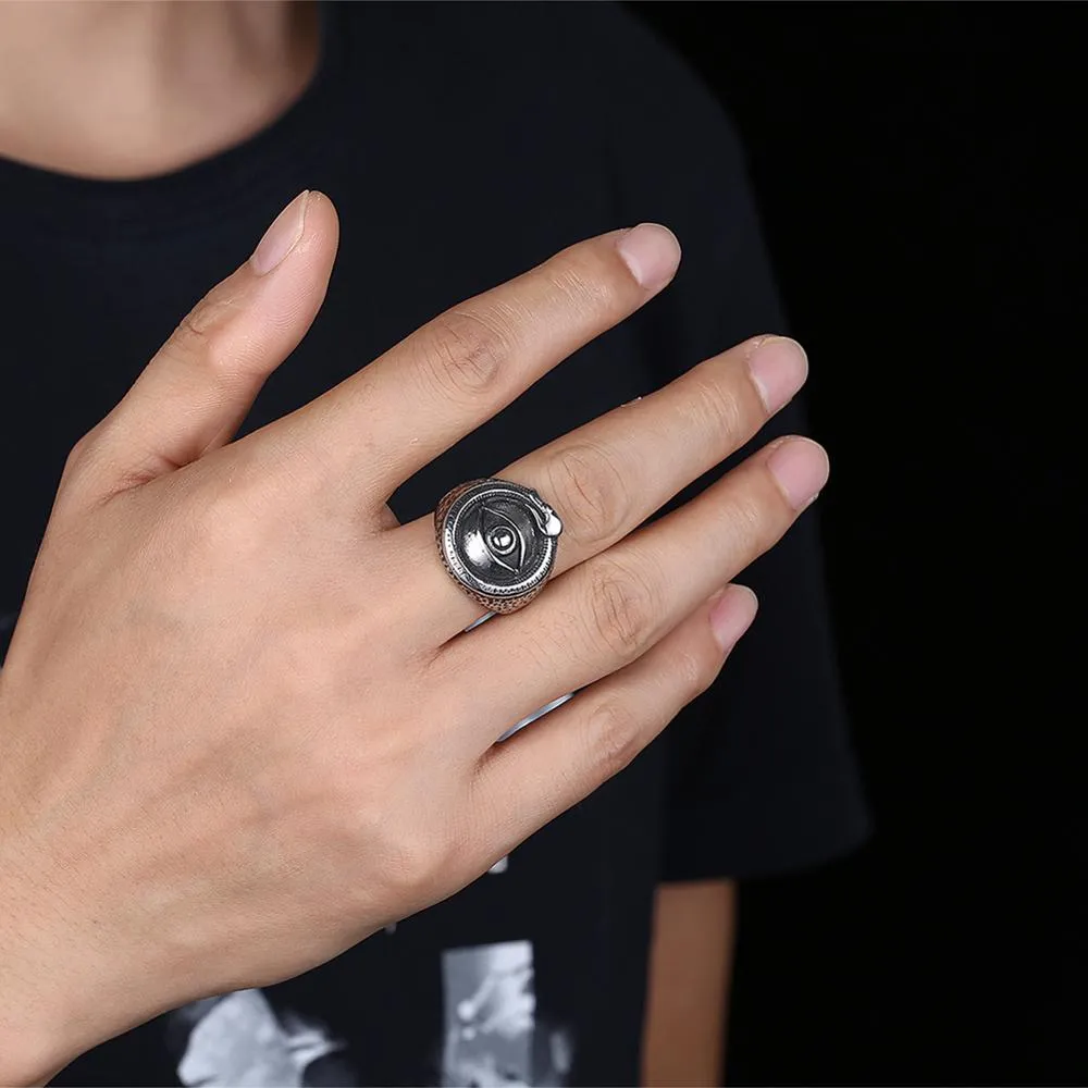 Cool Devil's Eye Design Stainless Steel Fashion Punk Ring