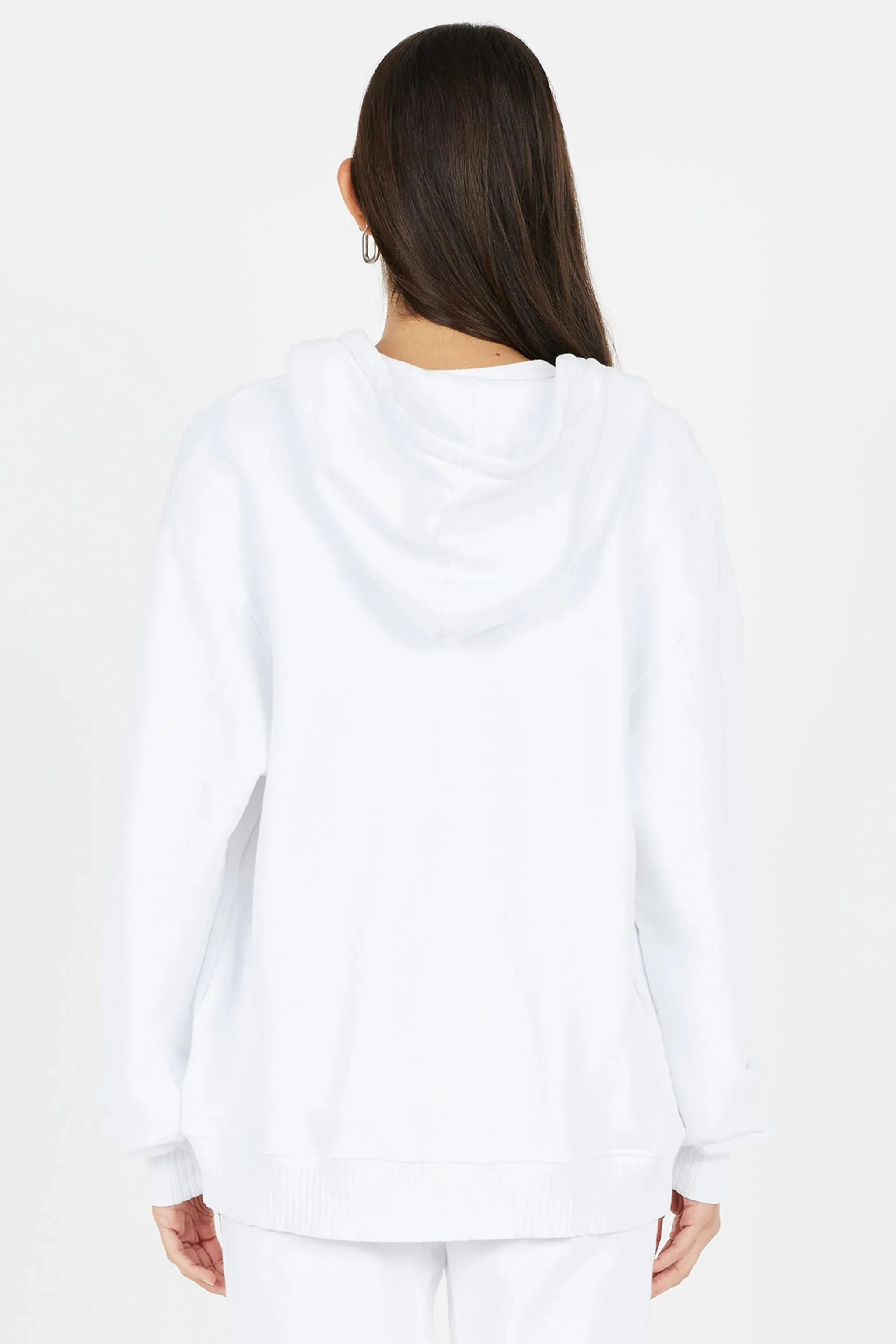 Cotton Citizen BROOKLYN OVERSIZED ZIP HOODIE - WHITE