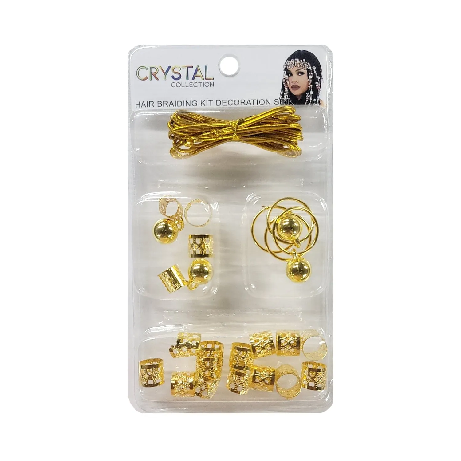 CRYSTAL COLLECTION | Hair Braiding Kit Decoration Set KNV2717G