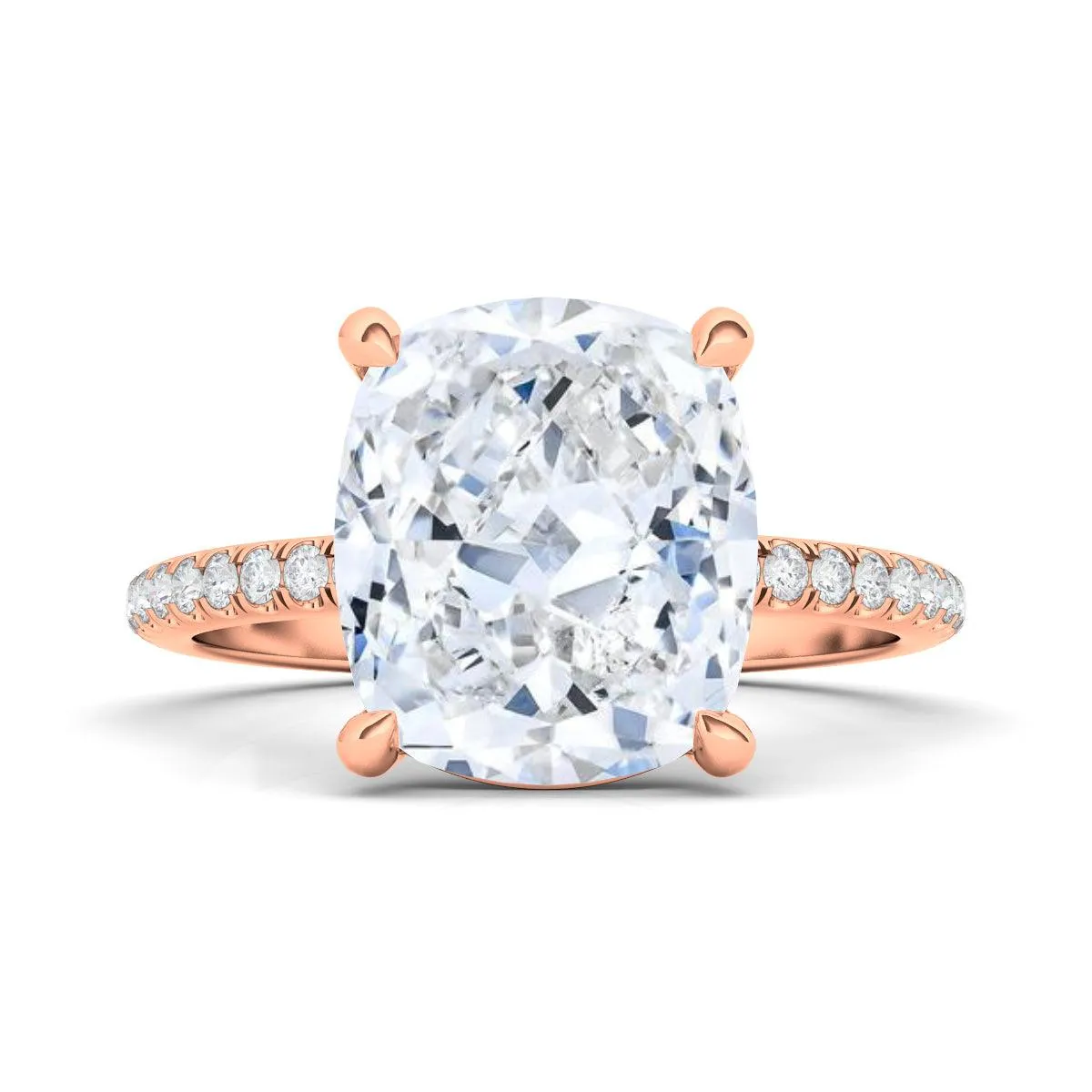 Cushion Cut Pave Diamond Ring