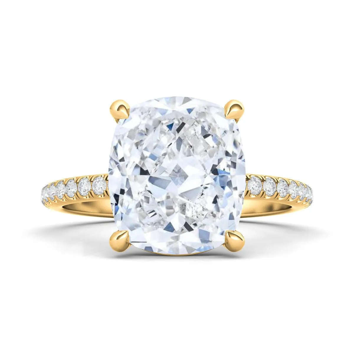 Cushion Cut Pave Diamond Ring