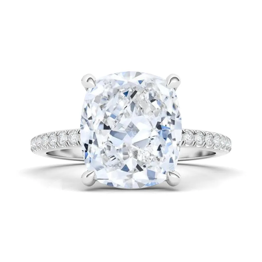 Cushion Cut Pave Diamond Ring