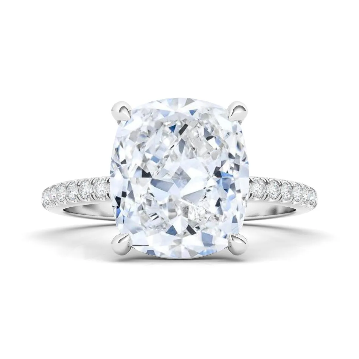 Cushion Cut Pave Diamond Ring