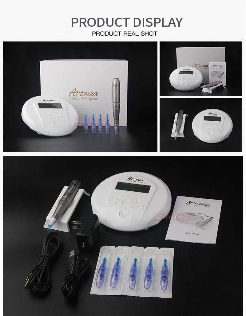 Digital Artmex V6 Permanent Makeup Tattoo Machine for Eyebrow,Eyeliner,Lip,Fine Hairlines Micropigmentation MTS PMU System