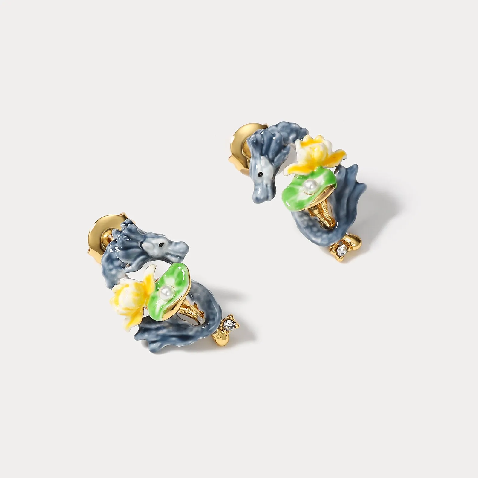 Dragon Lotus Earrings