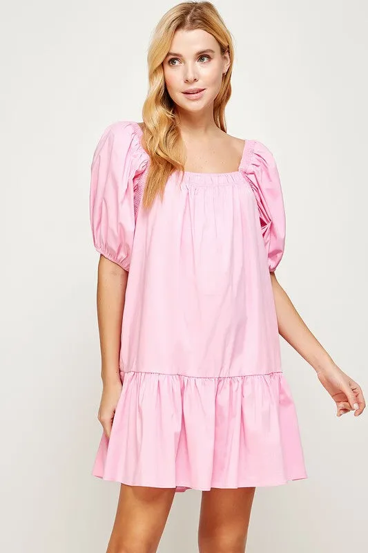 Drop Waist Pink Dress