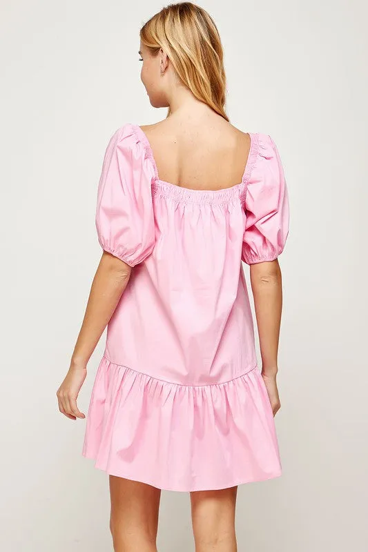 Drop Waist Pink Dress